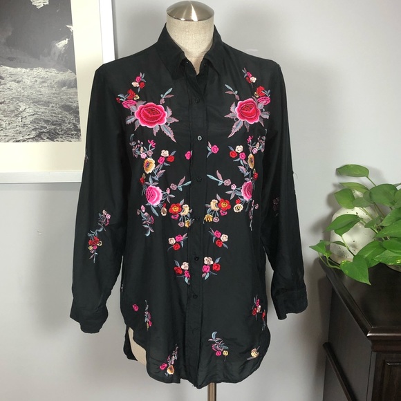 Zara Woman floral embroidered tunic XS - Picture 3 of 12